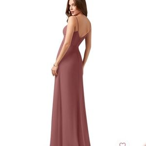Azazie “Aubrielle” bridesmaid dress in Desert Rose